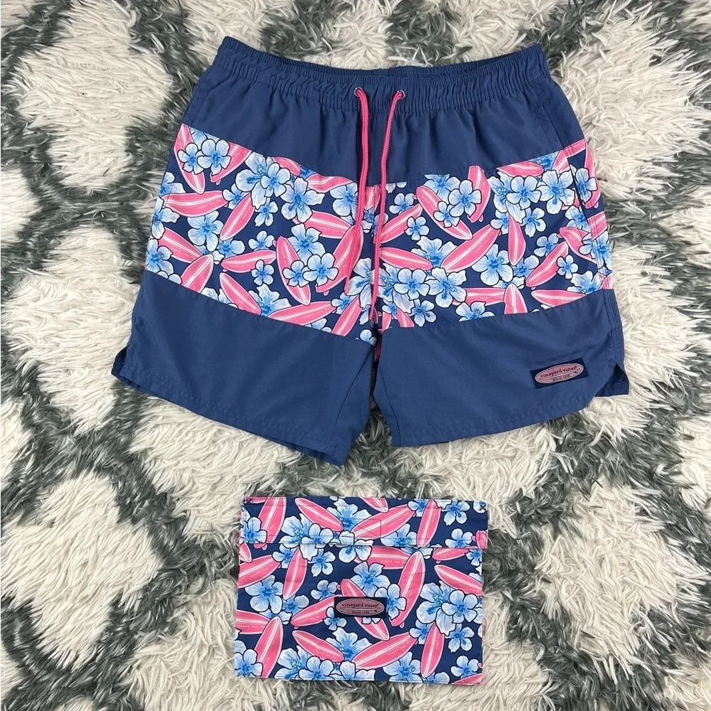 Vineyard Vines Men's Pierced Surfboard Chappy Swim Trunks Sz Small Style 1M0630